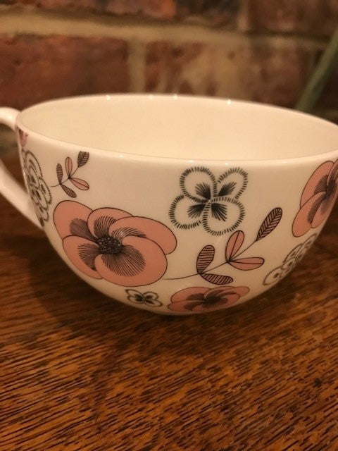 M&S Pink and Grey Cup and Saucer