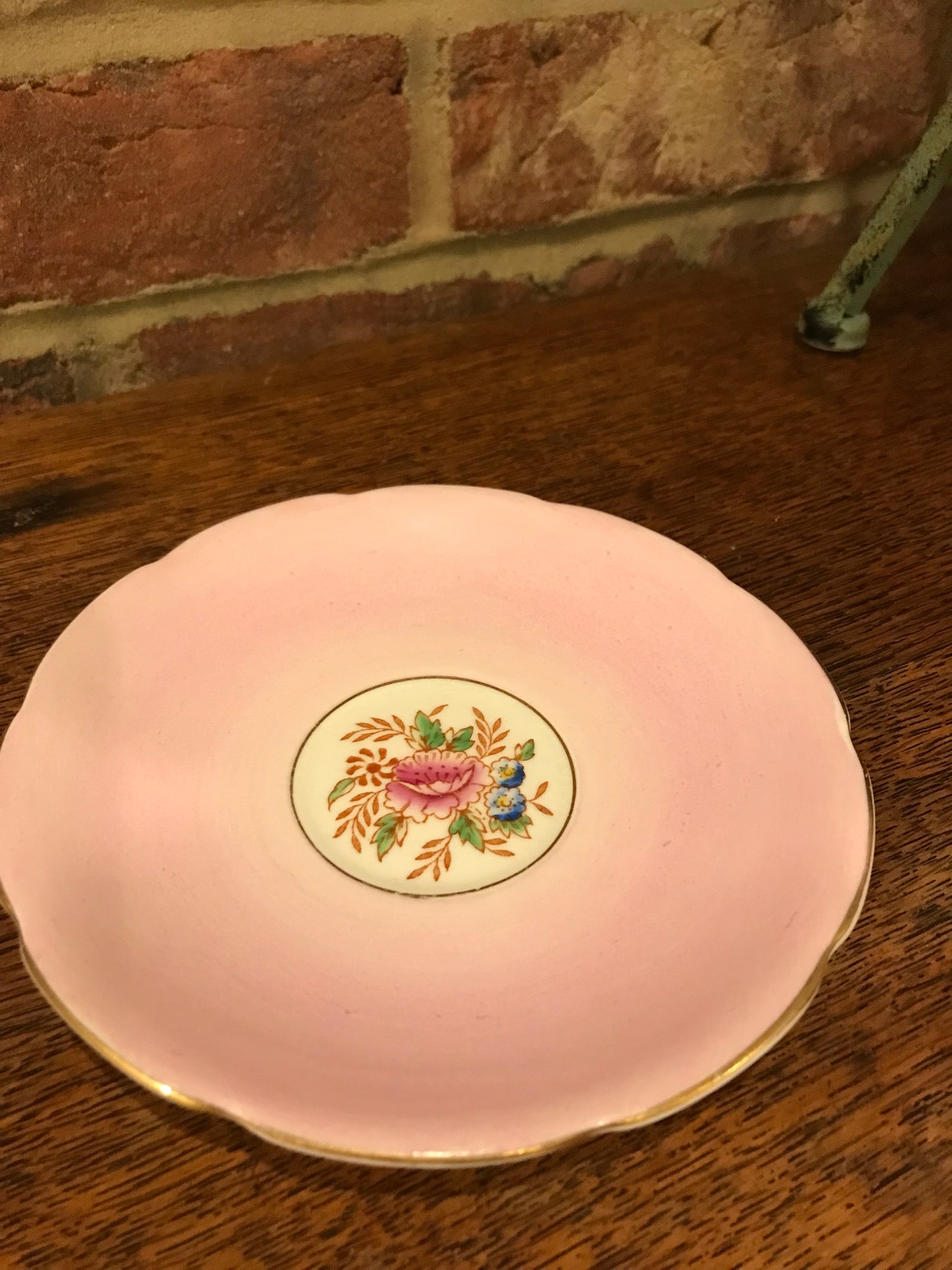 Pink cup and saucer