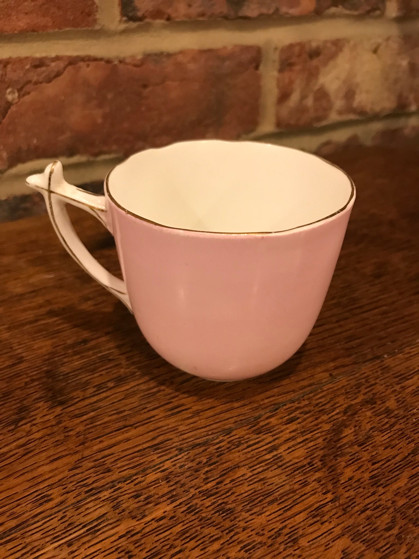 Pink cup and saucer