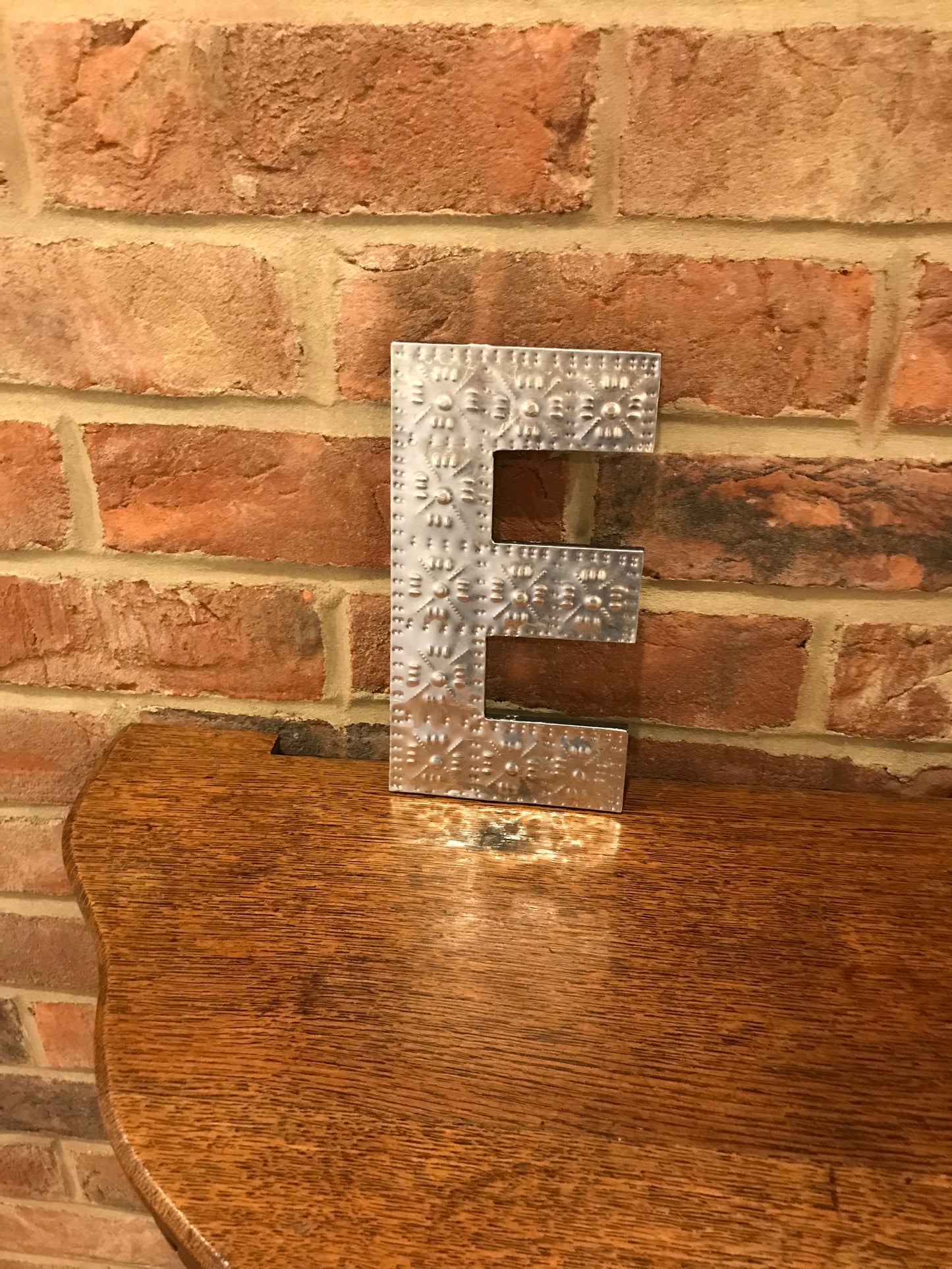 Silver Sparkly letter E