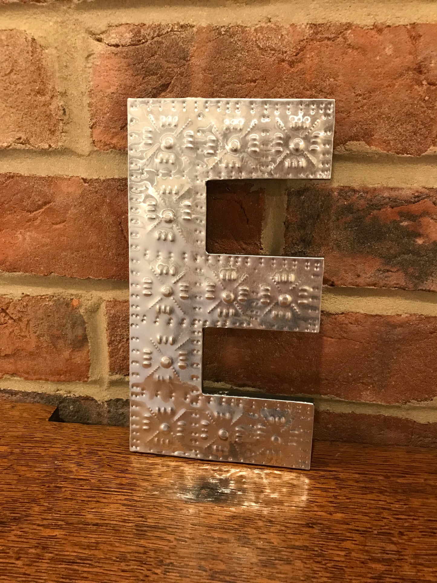 Silver Sparkly letter E