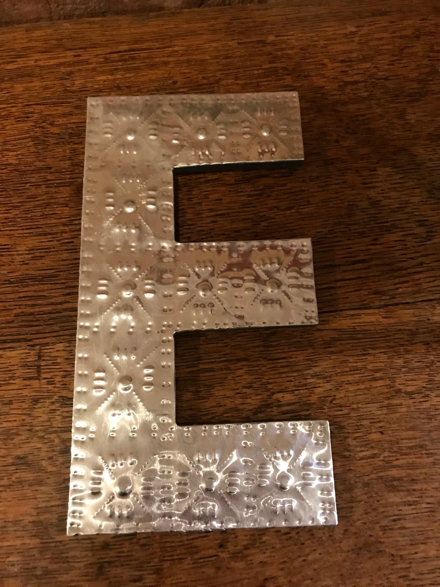 Silver Sparkly letter E