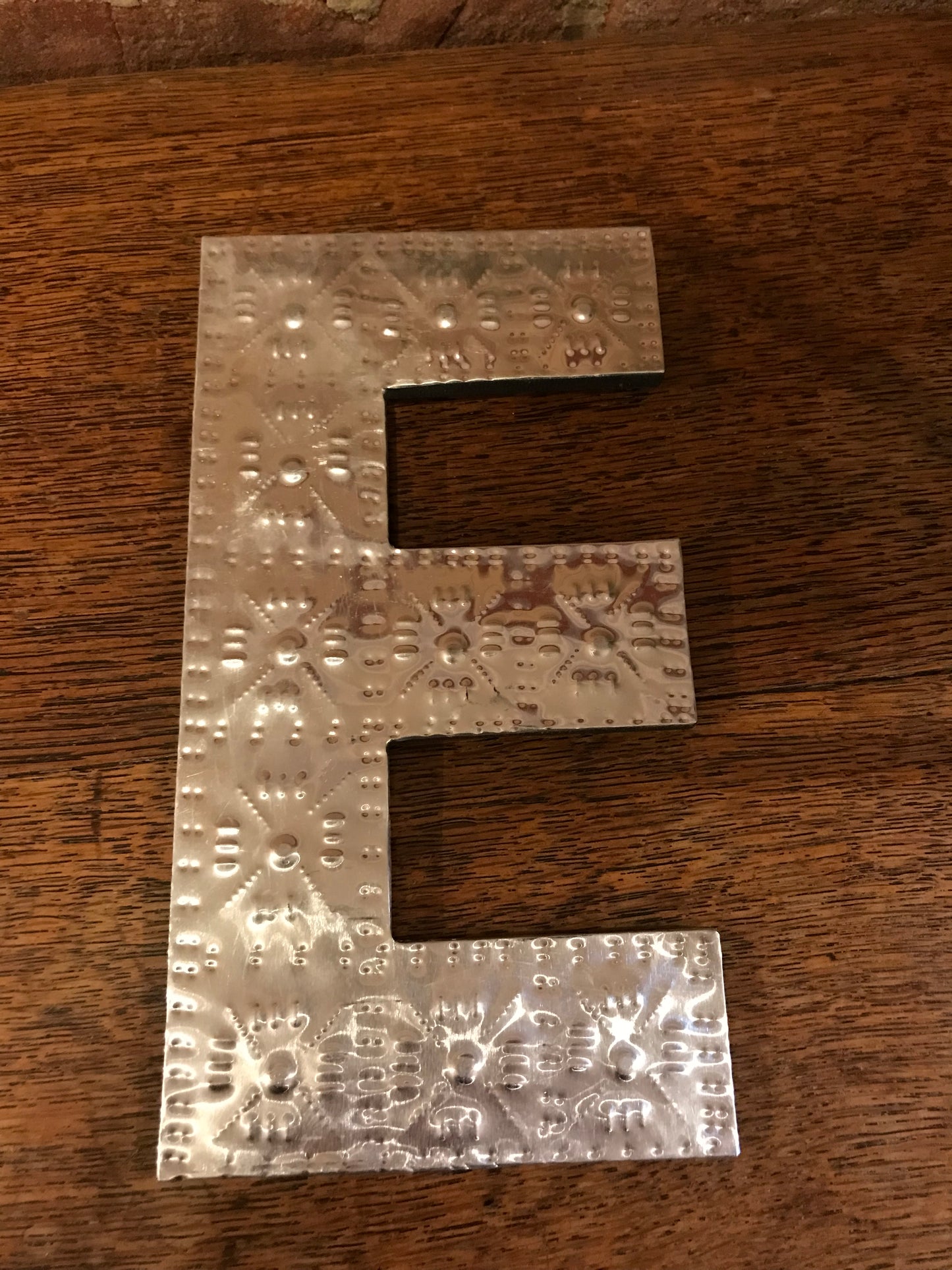 Silver Sparkly letter E