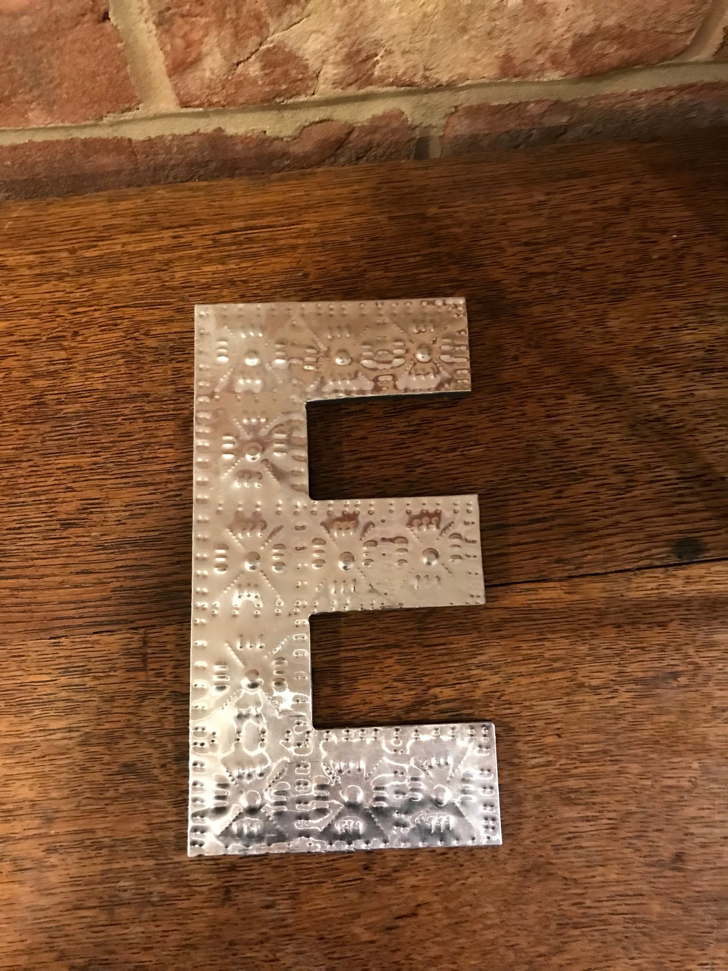 Silver Sparkly letter E