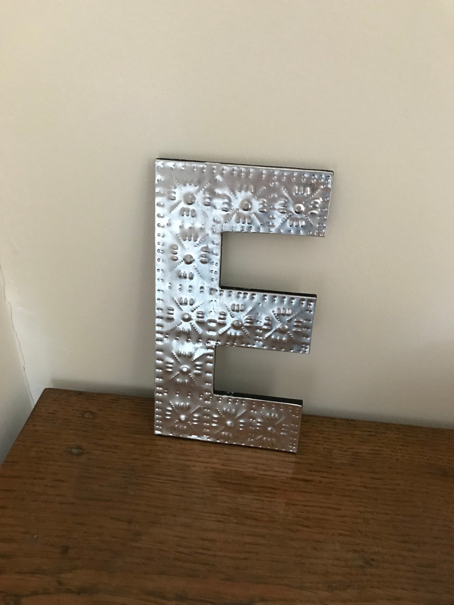 Silver Sparkly letter E