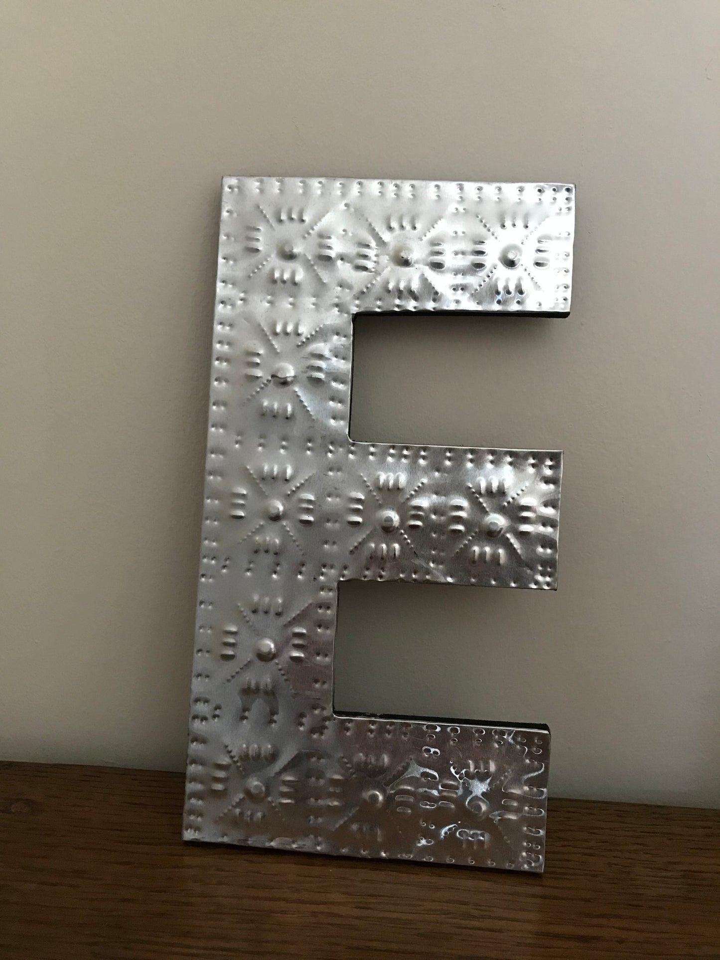 Silver Sparkly letter E