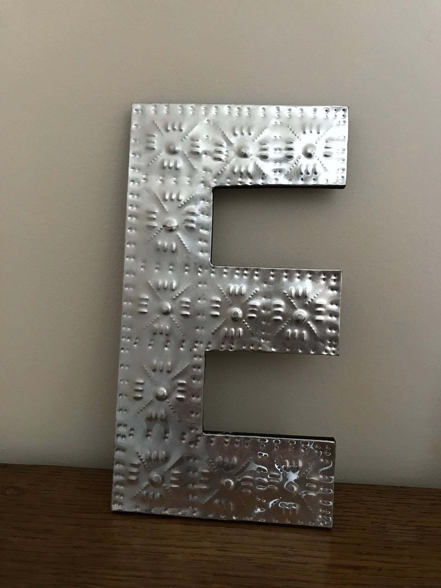 Silver Sparkly letter E