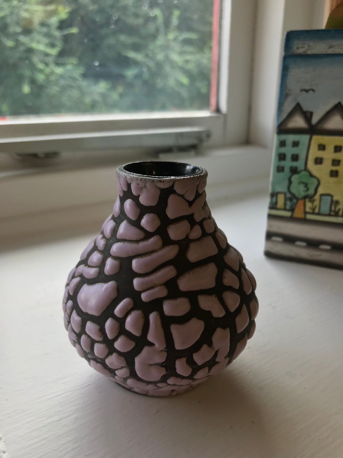 Little pink and brown vase