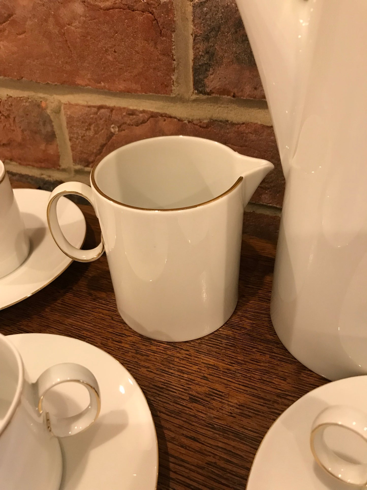 White porcelain coffee set