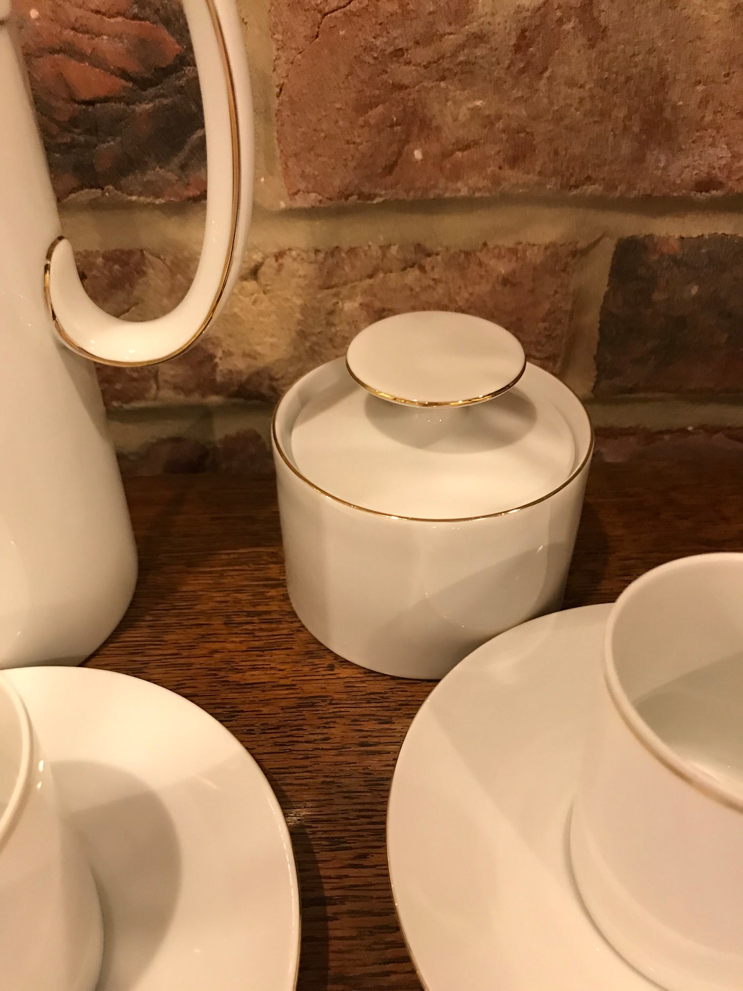 White porcelain coffee set