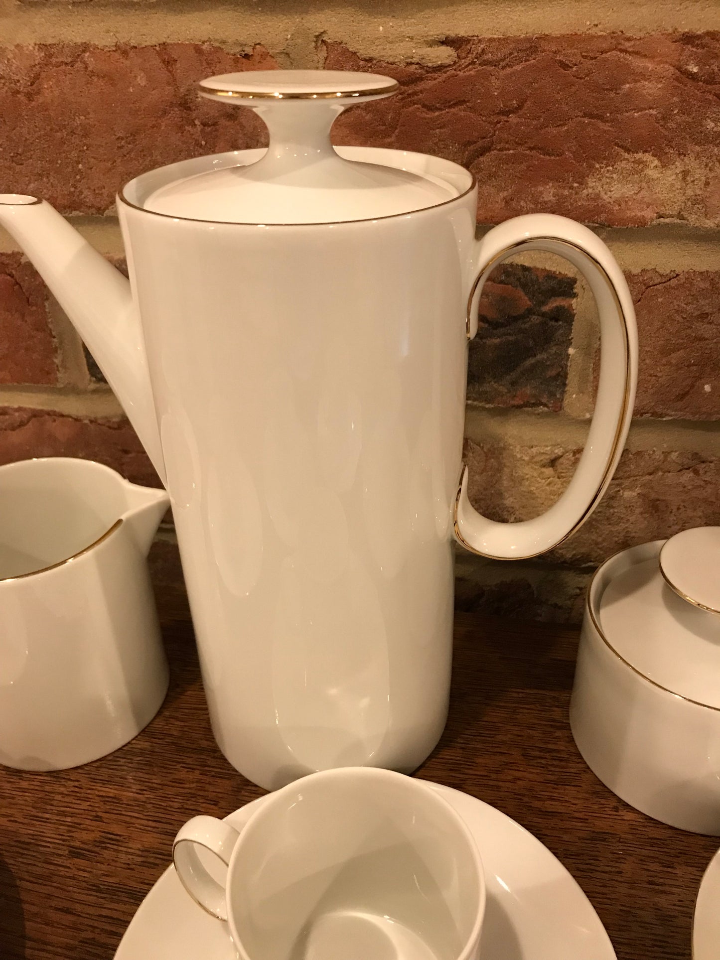 White porcelain coffee set