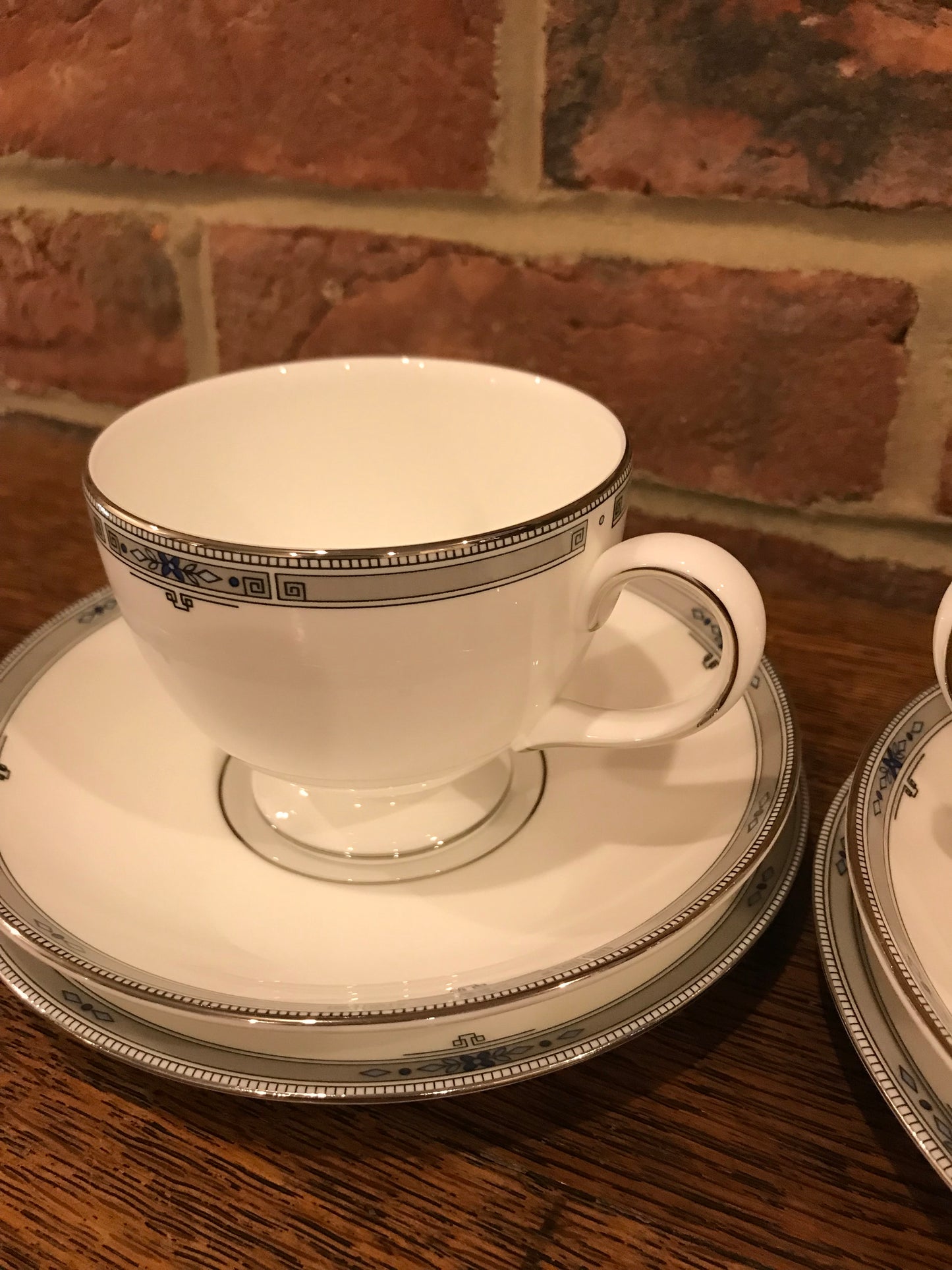 Pair of Wedgwood white tea cups