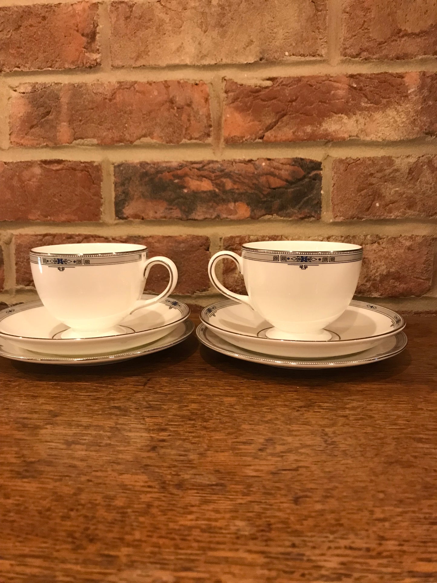 Pair of Wedgwood white tea cups