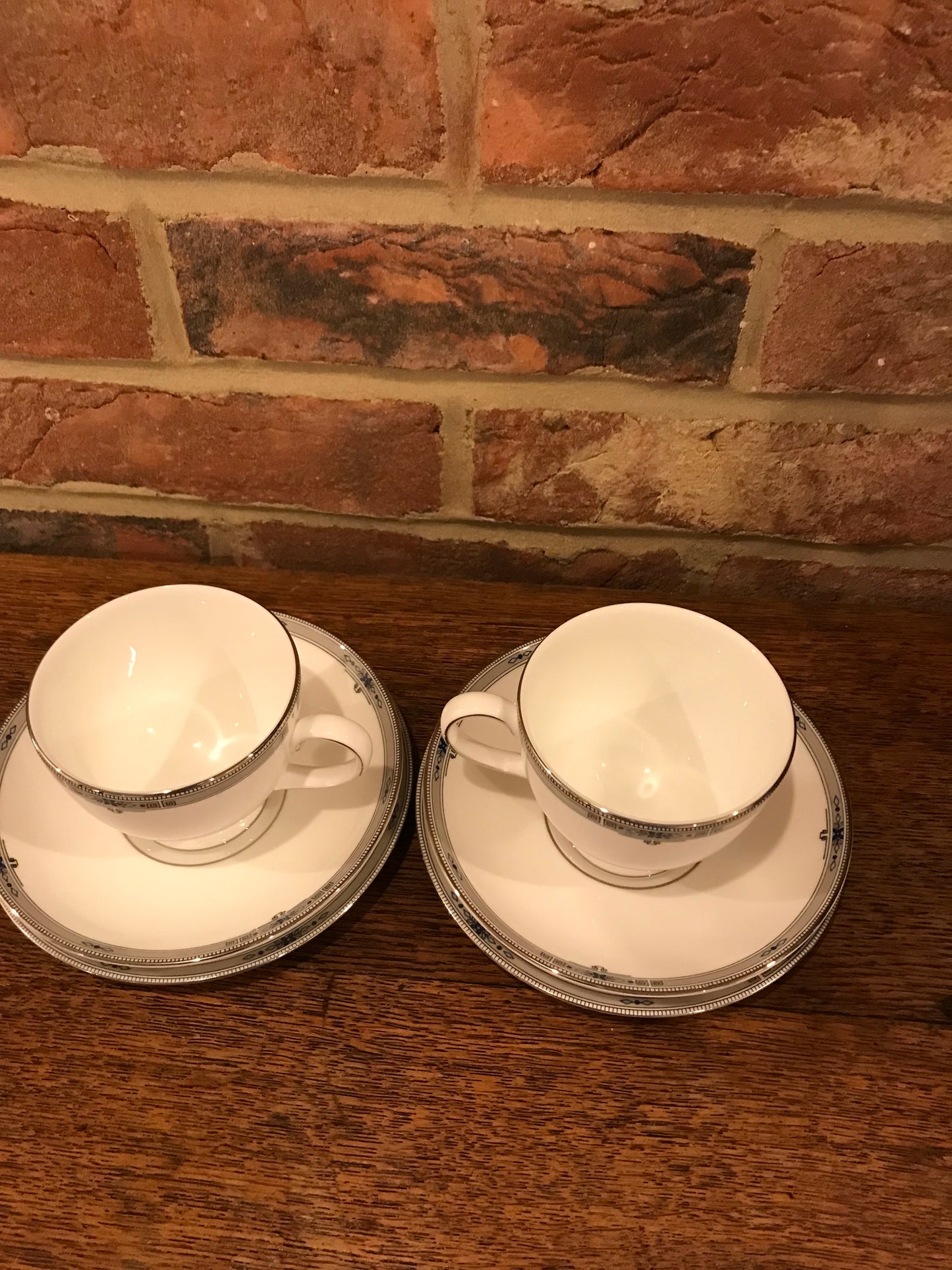 Pair of Wedgwood white tea cups