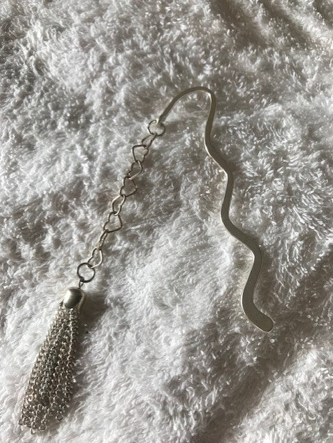 Silver tassle bookmark