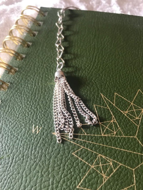 Silver tassle bookmark