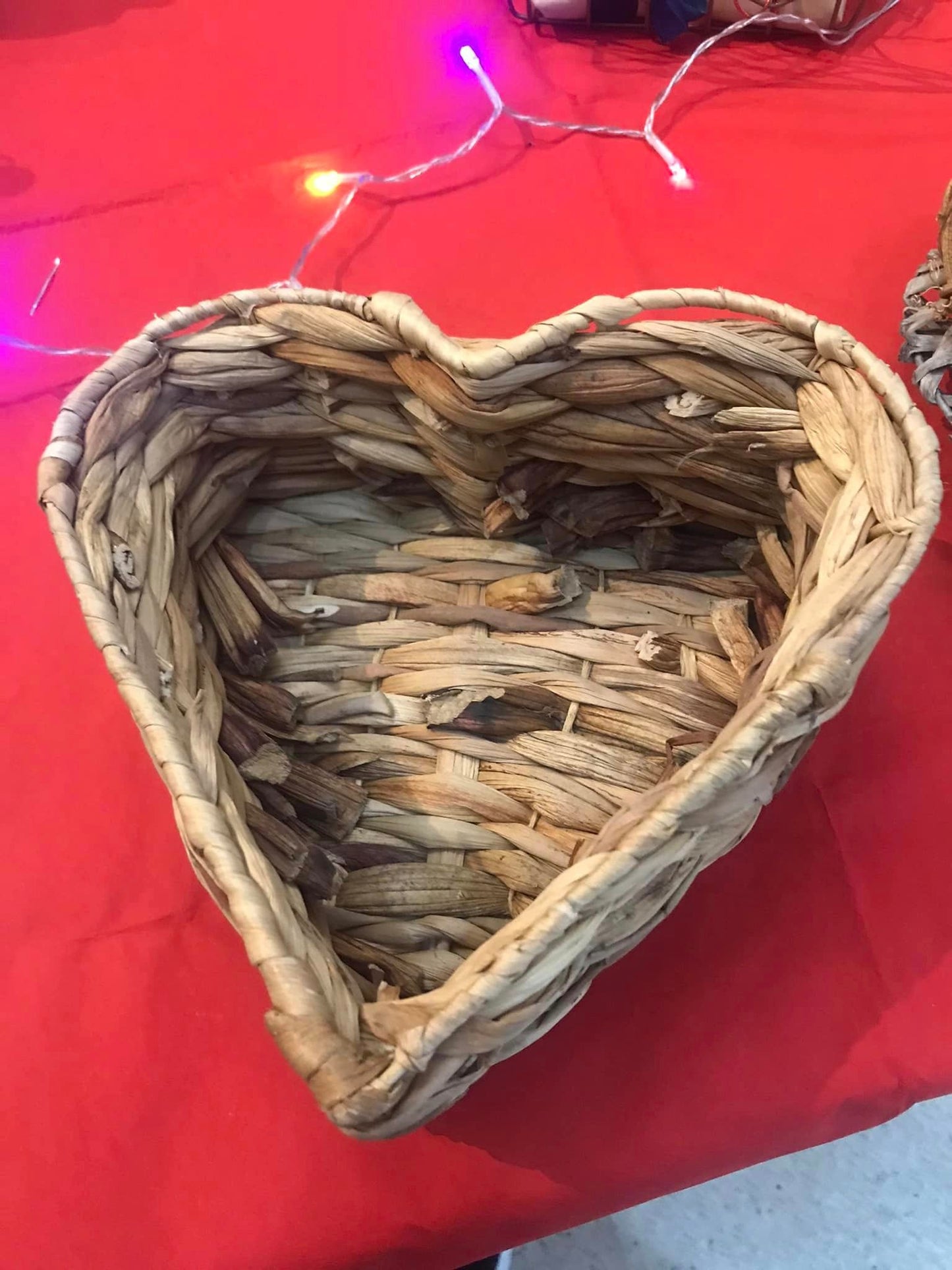 Heart Wicker Basket